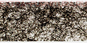 Паутинка клеевая шир.30мм, цв.черный, рул.100ярд, пл.23гр/м А