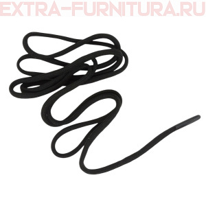 Шнурки круглые 150см, шир.4мм, цв.черный, арт.6220-0133, мет.наконечник, уп.100шт