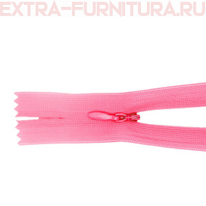 Молния потайная № 3, 50 см, цв. 141 розовый п/э пл.9,3 гр/м