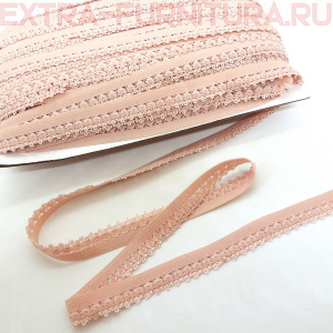 Резинка ажурная 12мм, арт.TBY-S344 цв.розовый (уп.100м)
