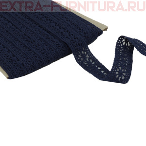 Тесьма вязаная арт.15.01.099 шир.15мм, цв.29 темно-синий, уп.10м
