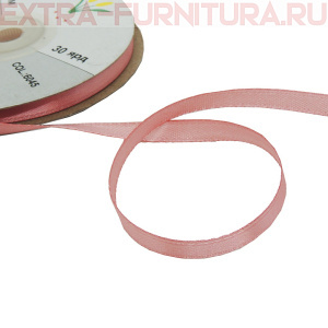 Лента атласная  6 мм  цв.045 темно-розовый рул. 27,42м