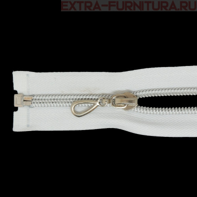 Молния спираль декор Т7 60см цв.белый/серебро