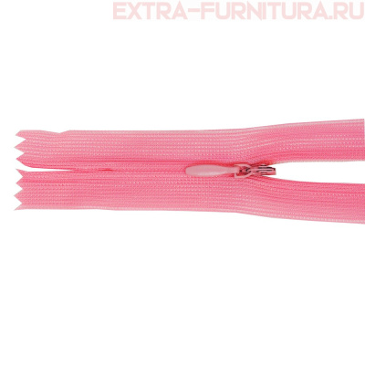 Молния потайная  № 3, 20 см, цв. 137 розовый п/э пл.9,3 гр/м