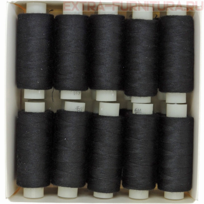 Нитки 45 ЛЛ 200м черные (уп. 20 шт.)