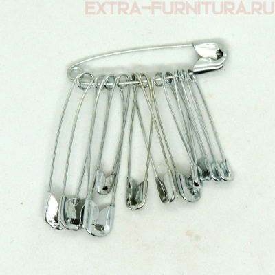 Булавки английские АССОРТИ цв. никель (уп.864шт)