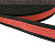 Стропа двухцветная, шир.30мм, цв. черный/красный, уп.25м, пл. 17 гр/м