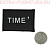 Нашивка под кожу прямоугольник "TIME" 6*4,3см черный