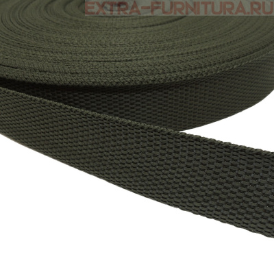 Стропа шир.30мм, цв.320 оливковый, уп.50м, пл. 11,7 г/рм